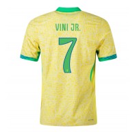 Brazil Vinicius Junior #7 Replica Home Shirt Copa America 2024 Short Sleeve